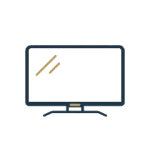 Symbol: Fernseher im Zimmer